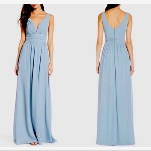 LULUS V-Neck Chiffon Gown